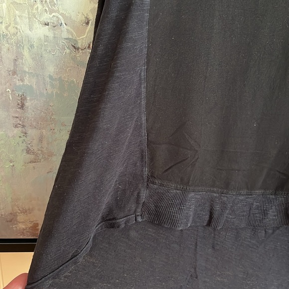 Left of center long black tee. - Picture 3 of 4